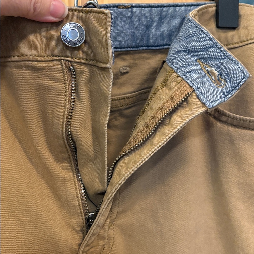 GAP Men's Khaki Brown Straight-Leg Pants Sz 36x32 - Picture 5 of 8